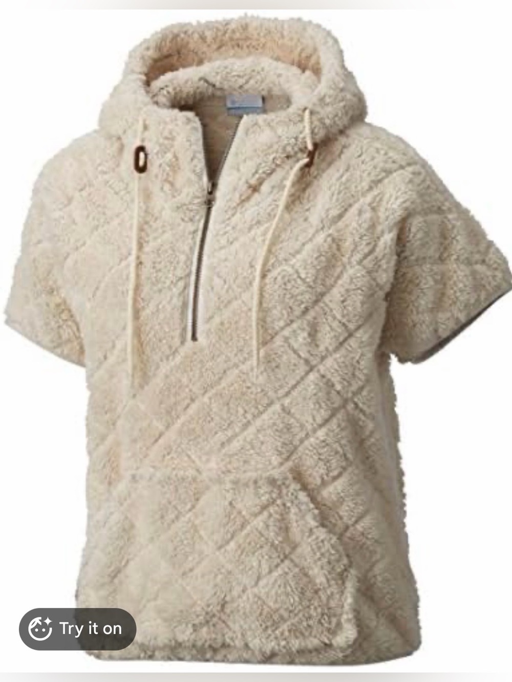 Columbia XL Cozy Hooded Sherpa Pullover - Cream